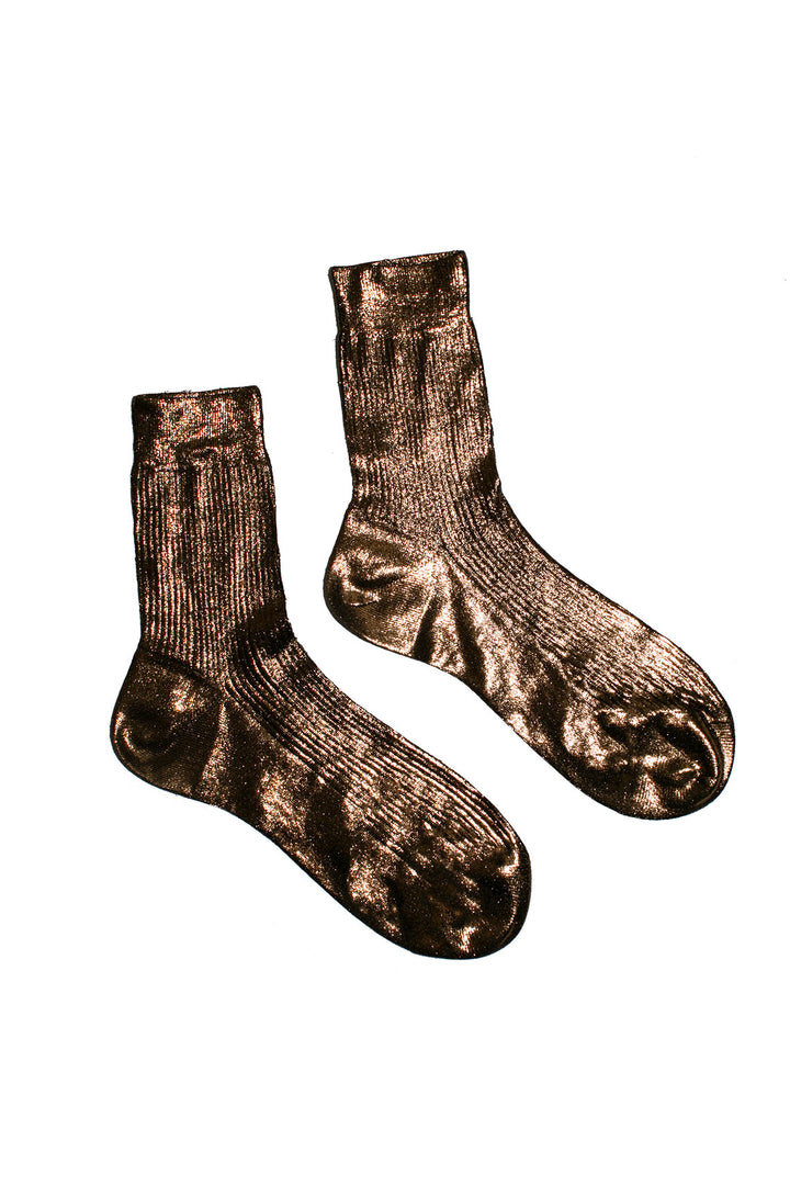 Maria La Rosa - Brown Ribbed Laminated Sock – BONA DRAG