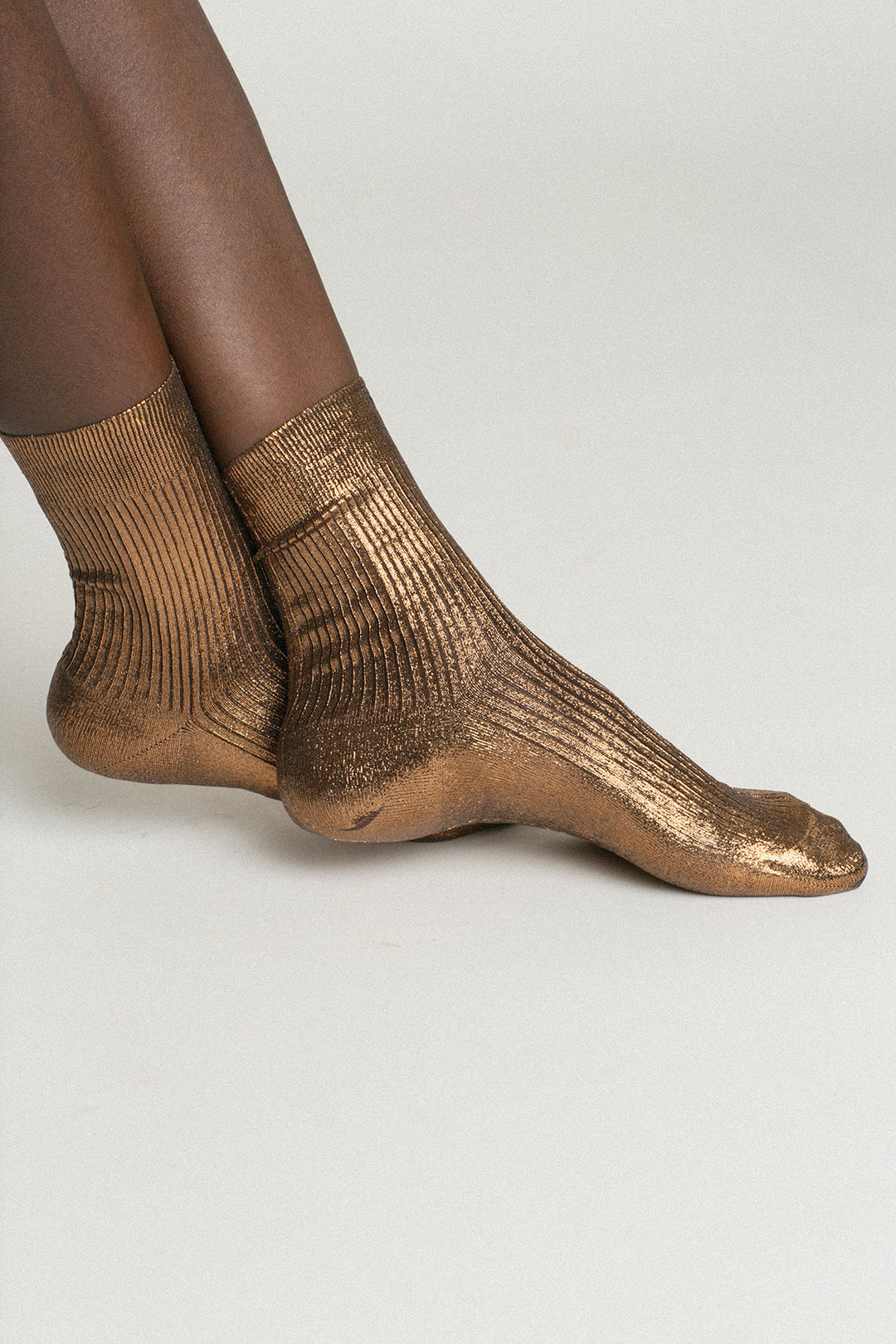 Maria La Rosa - Brown Ribbed Laminated Sock – BONA DRAG