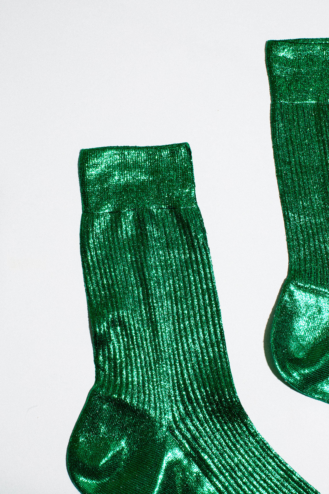 Emerald Ribbed Laminated Sock