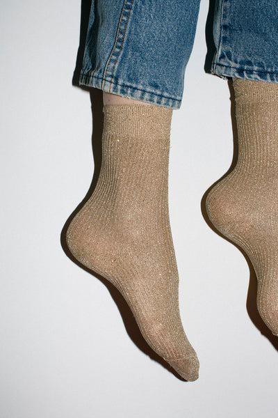Gold Sparkle Sock