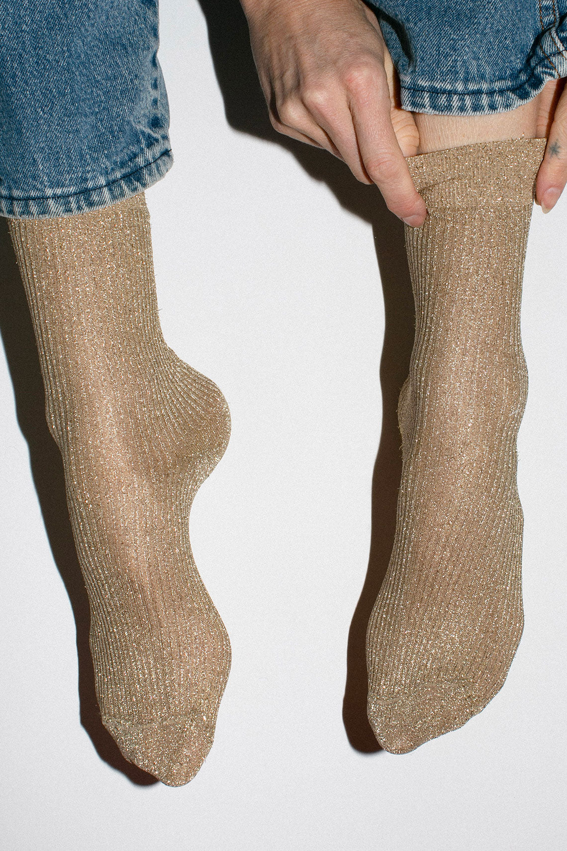 Gold Sparkle Sock