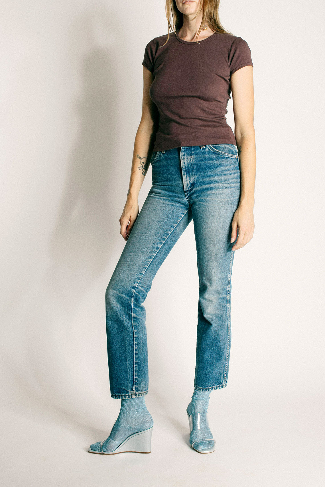 Light Blue Sparkle Sock