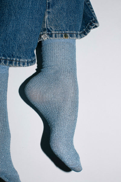 Light Blue Sparkle Sock