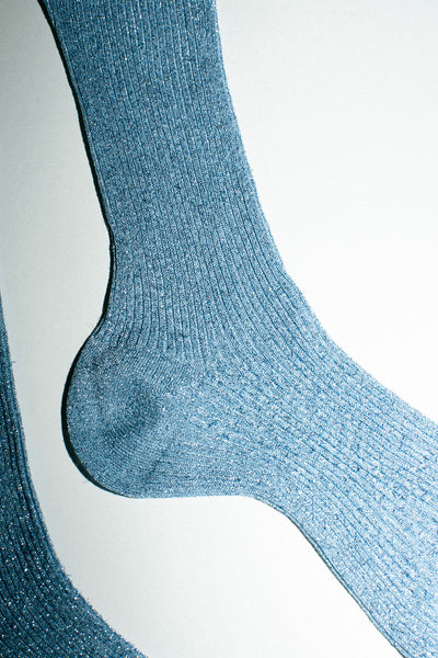 Light Blue Sparkle Sock