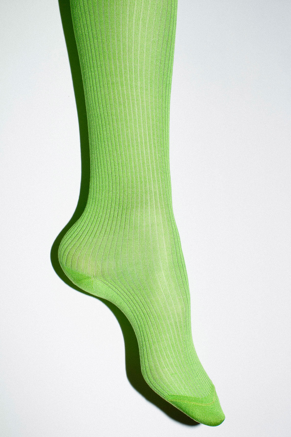Lime Green Over Knee Sock