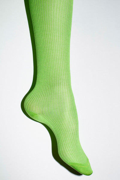 Lime Green Over Knee Sock