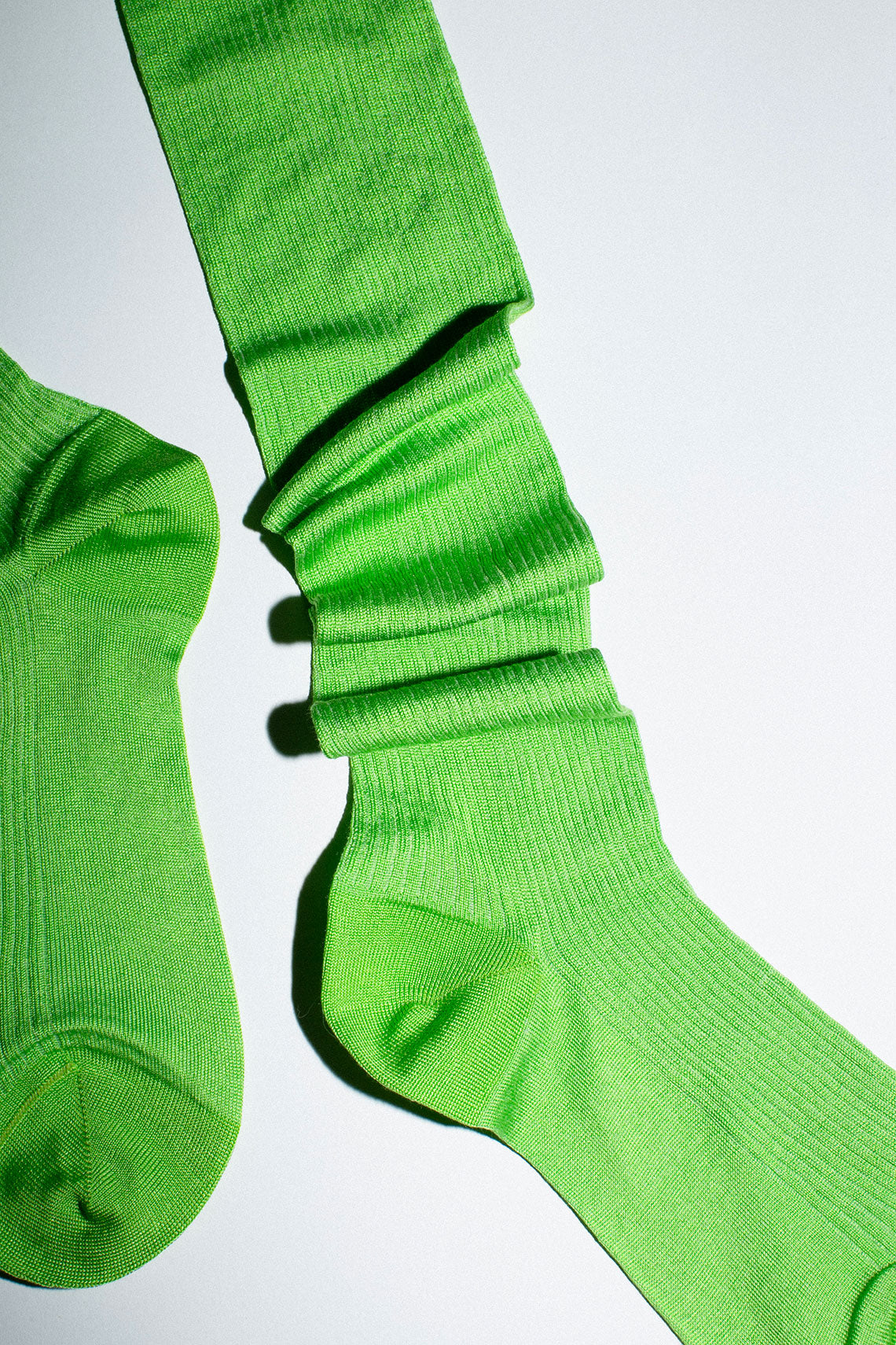 Lime Green Over Knee Sock