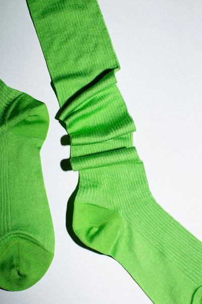 Lime Green Over Knee Sock