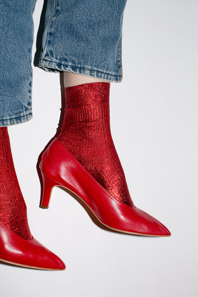 Red Laminated Sock