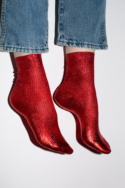 Red Laminated Sock