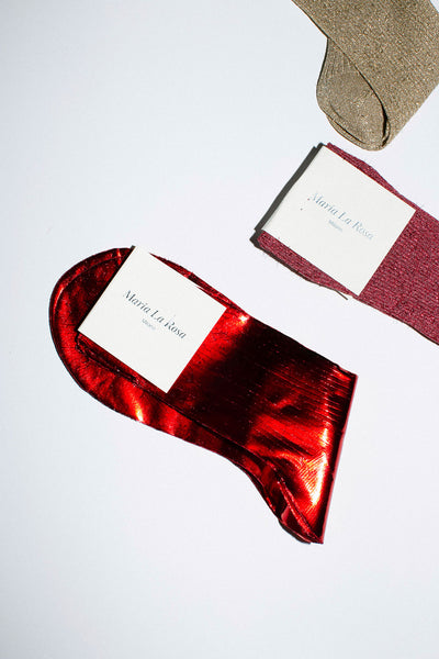 Red Laminated Sock
