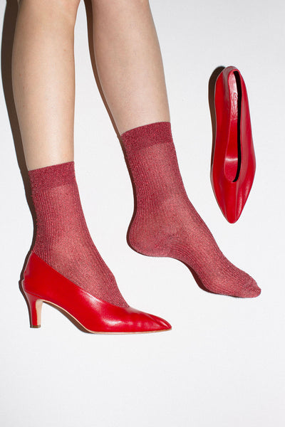 Red Sparkle Sock
