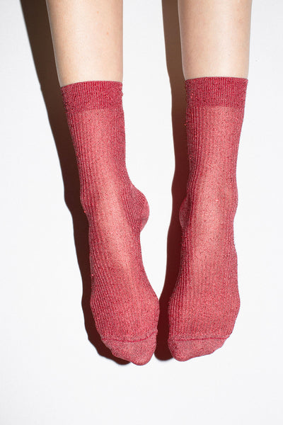 Red Sparkle Sock