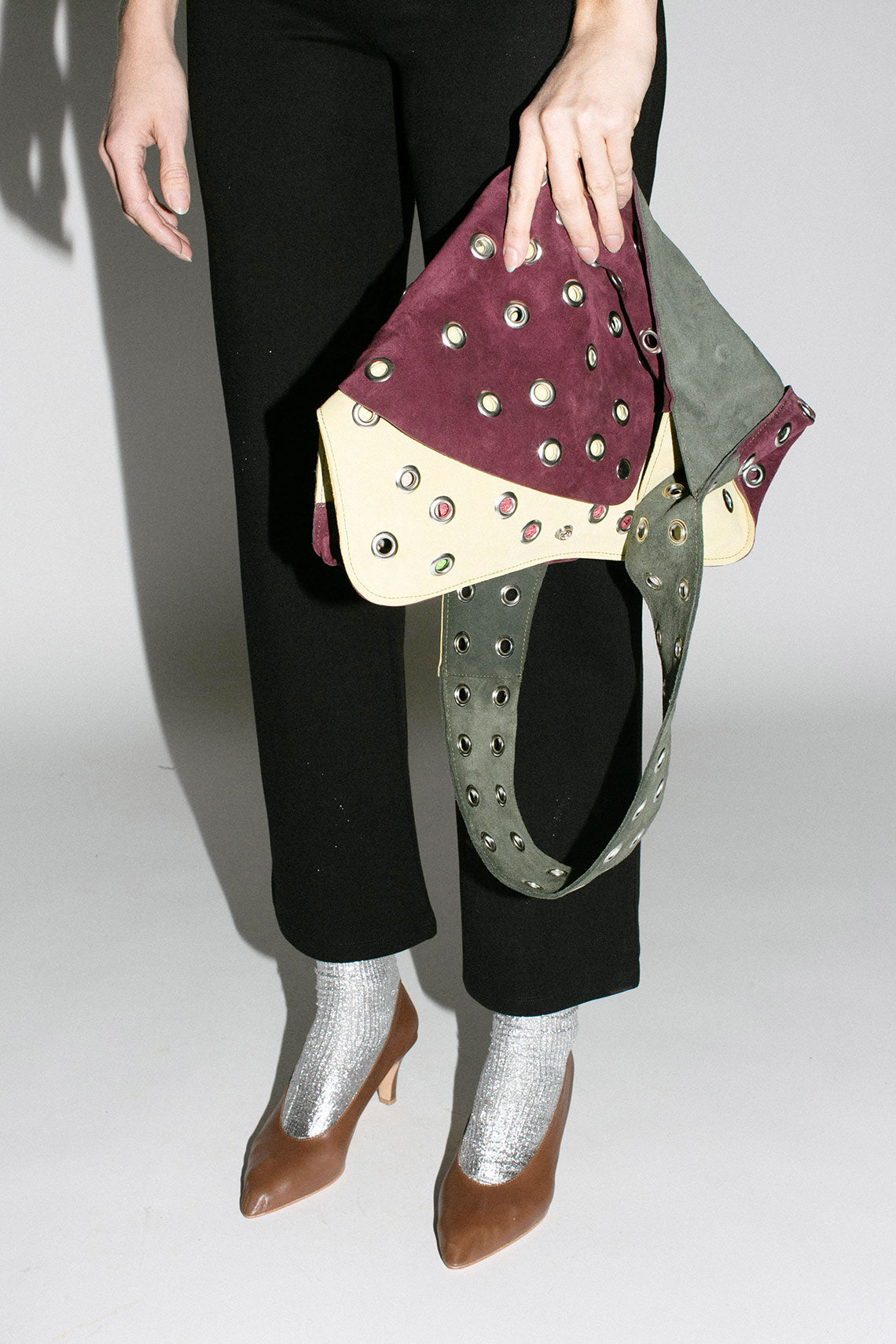 Silver Laminated Sock