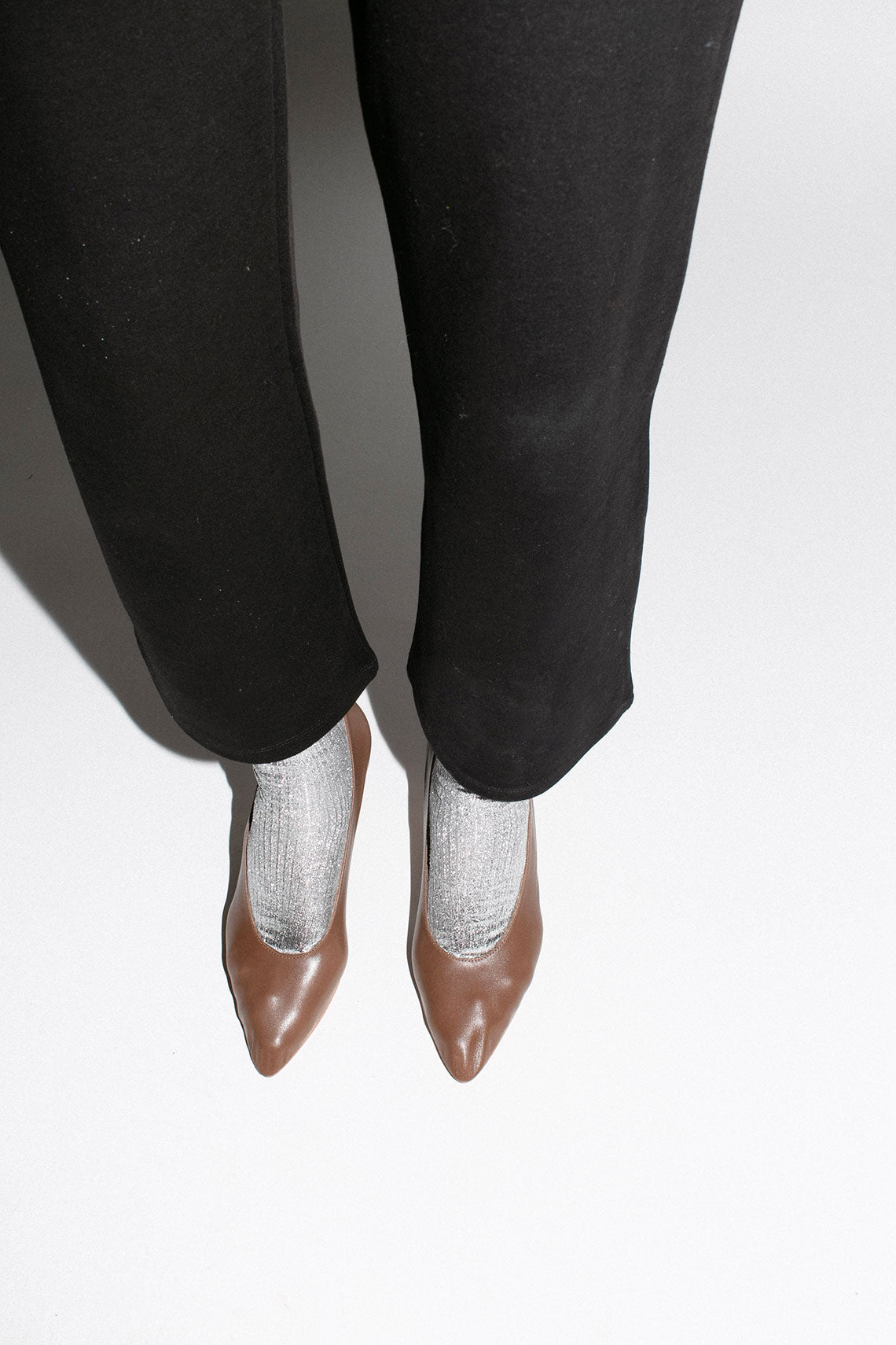 Silver Laminated Sock