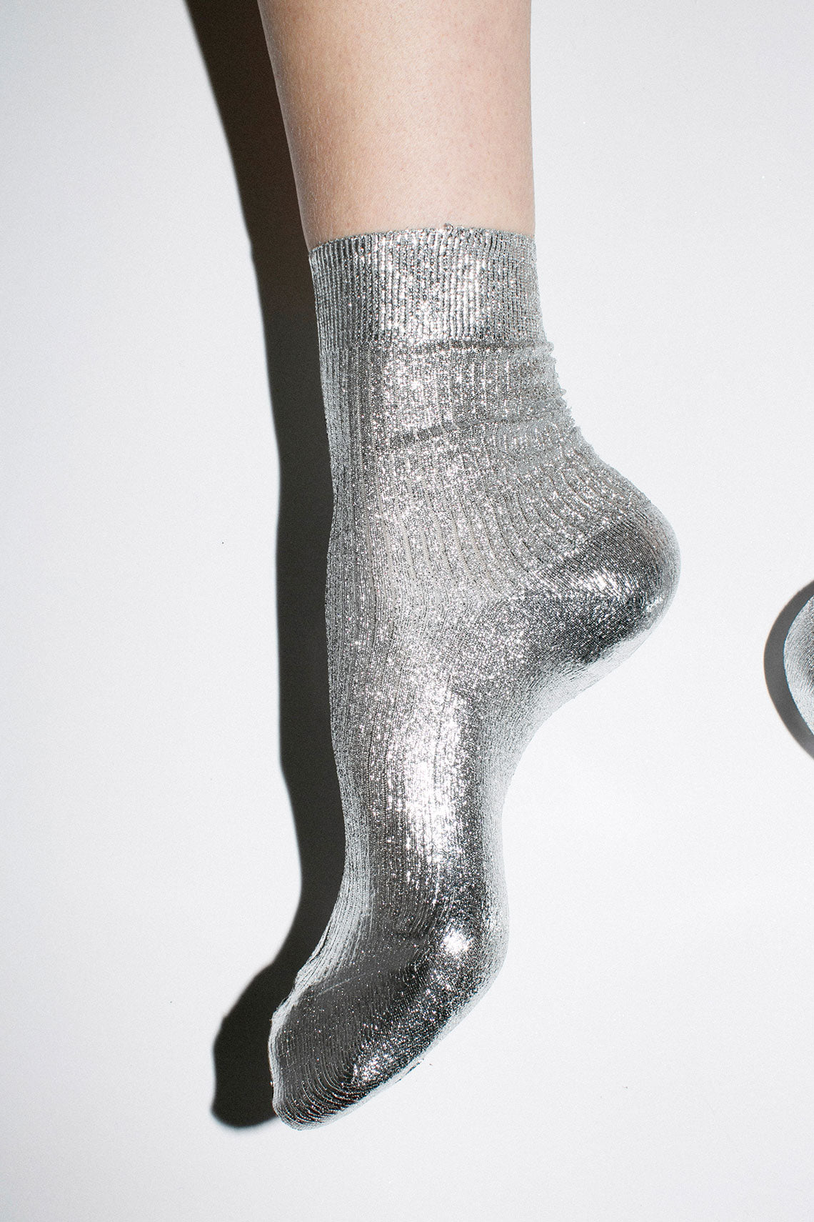 Silver Laminated Sock