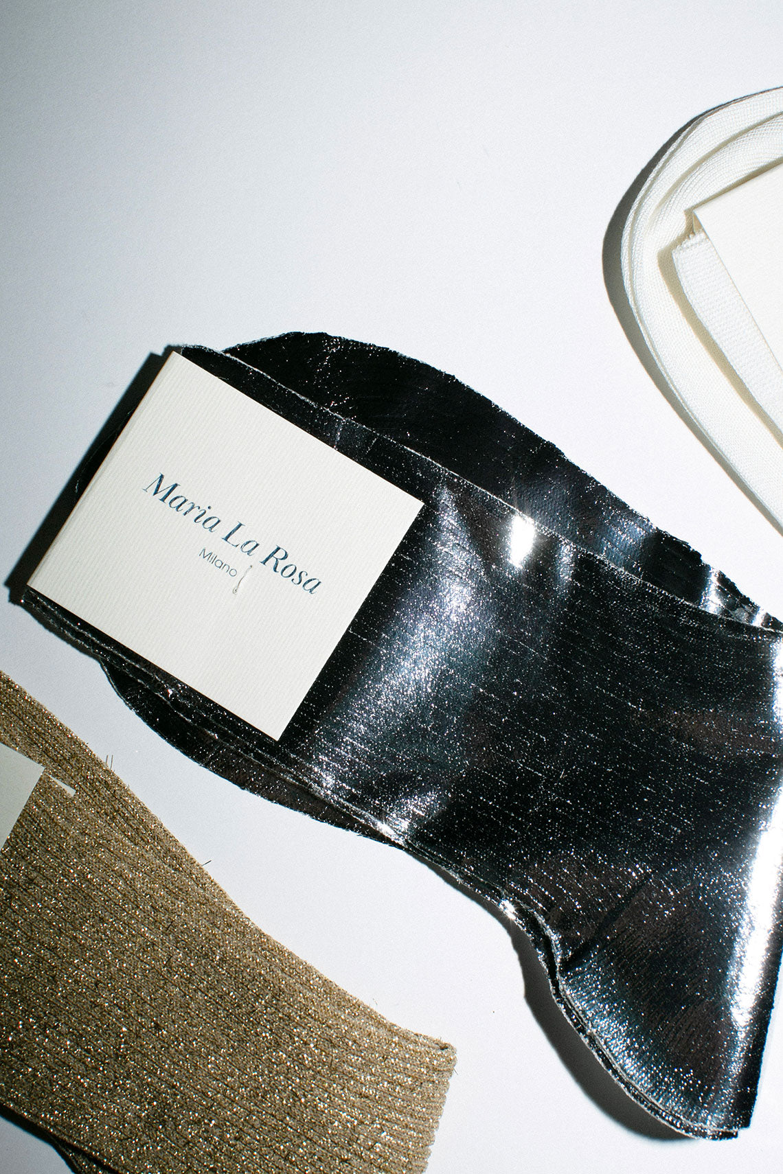 Silver Laminated Sock