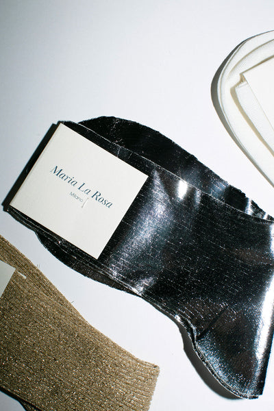 Silver Laminated Sock