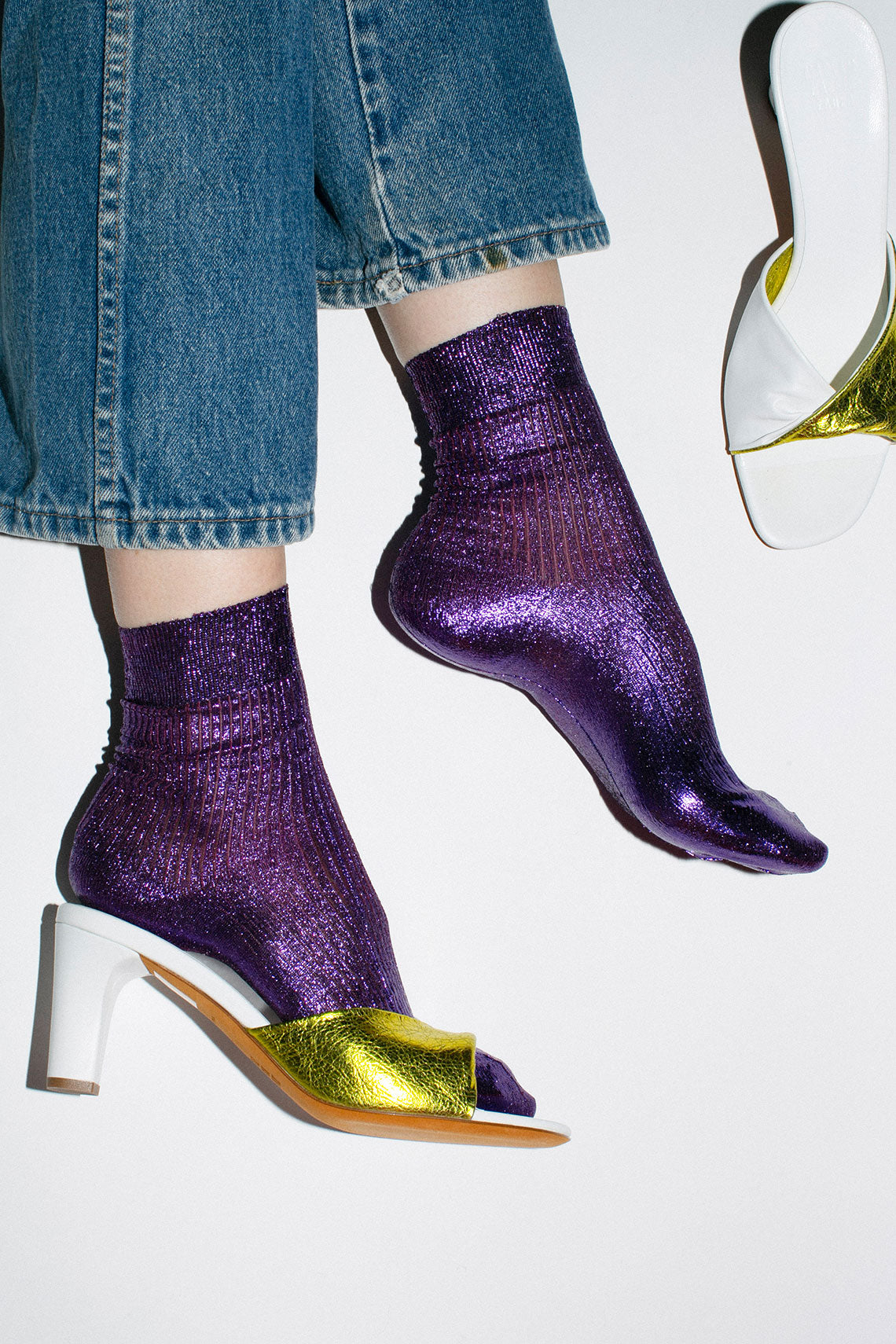 Violet Laminated Sock