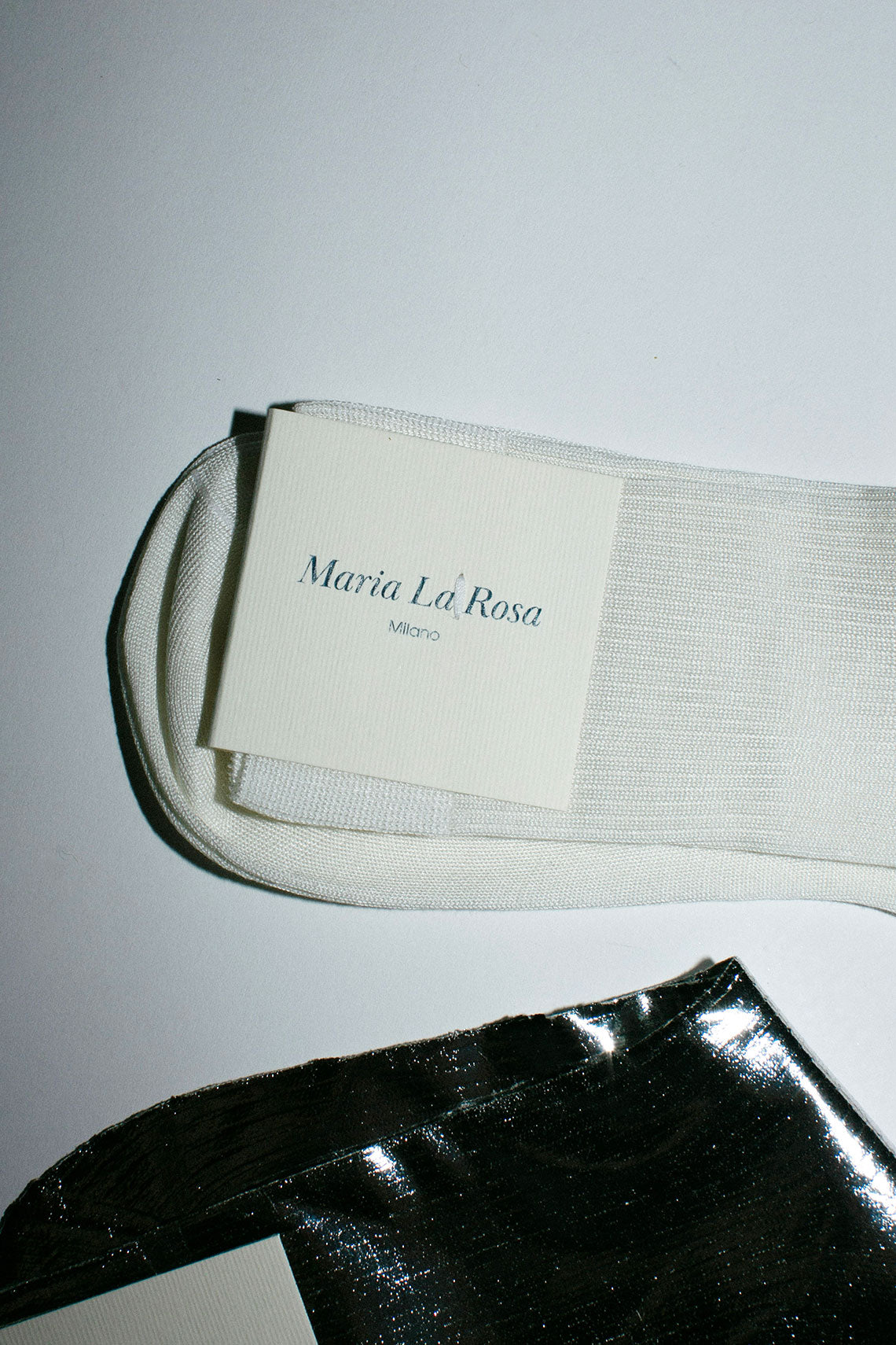 White One Ribbed Crew