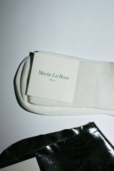 White One Ribbed Crew