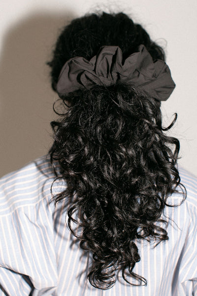 Black Camellia Scrunchie