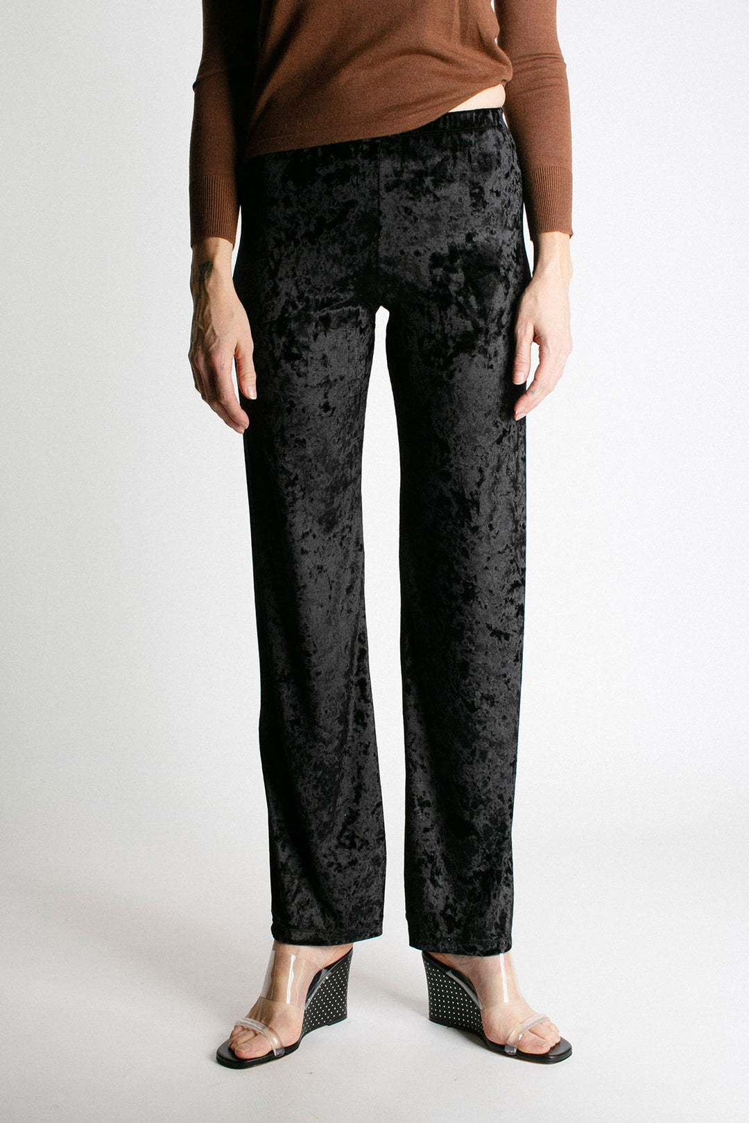 Maryam Nassir Zadeh - Black Crushed Velvet Dance Pant – BONA DRAG