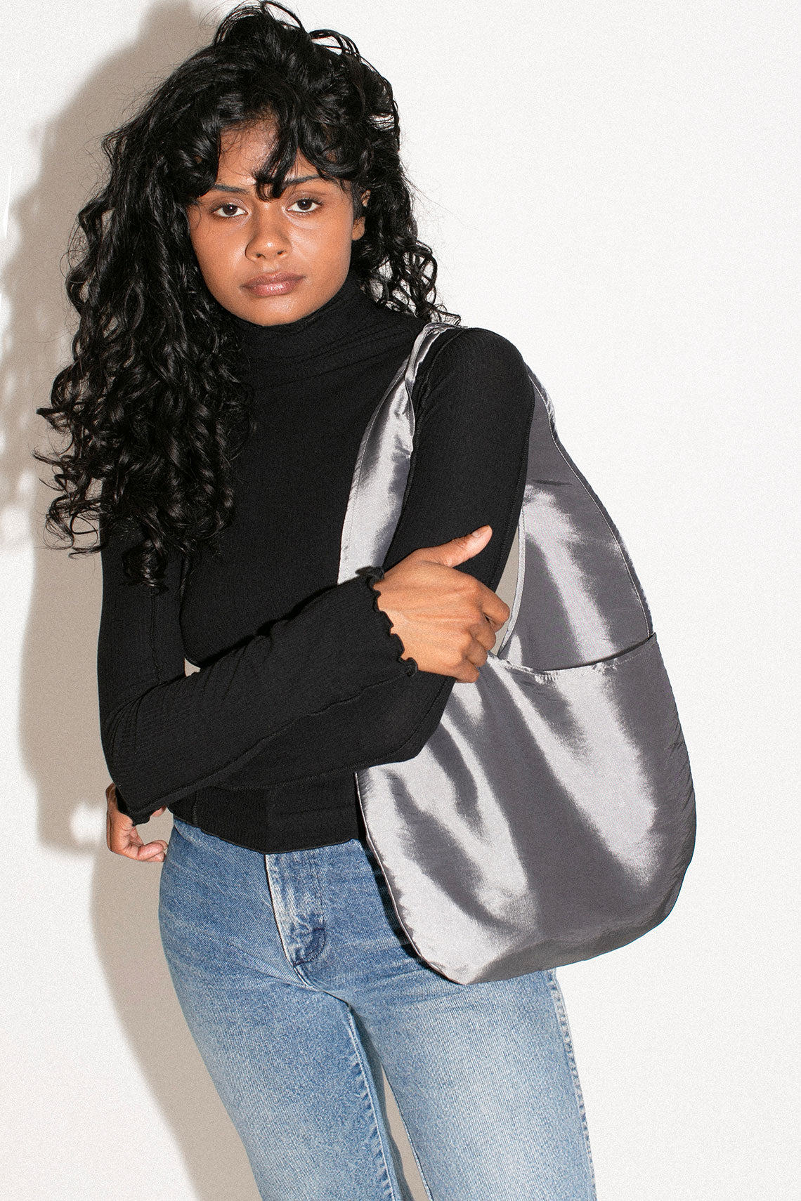 Graphite Taffeta Lara Tote