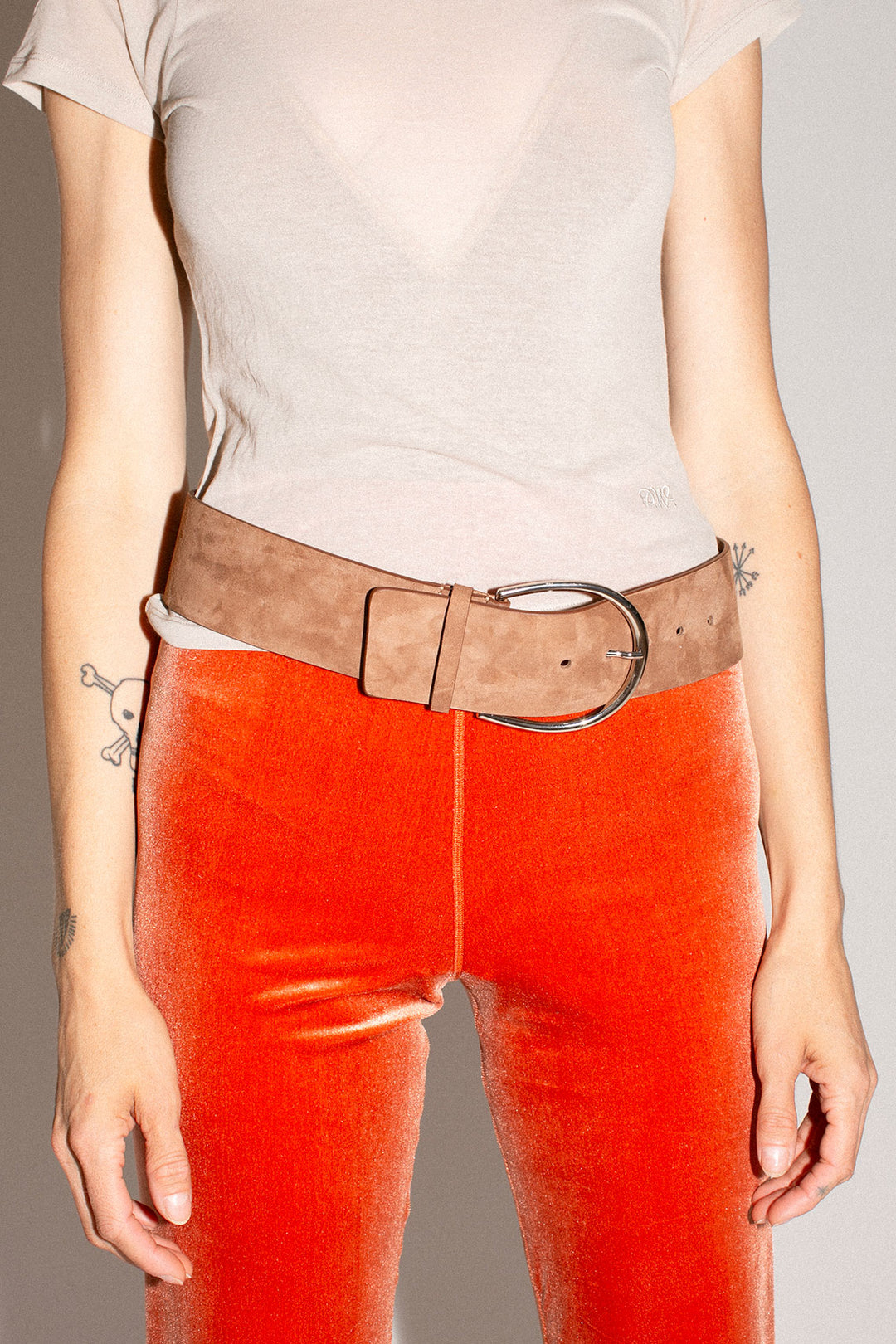 Maryam Nassir Zadeh - Hawk Suede Vetiver Belt – BONA DRAG