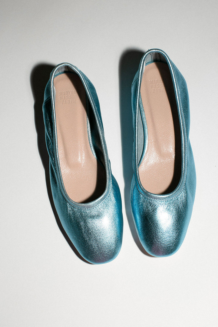 Maryam Nassir Zadeh - Metallic Turquoise Serafina – BONA DRAG