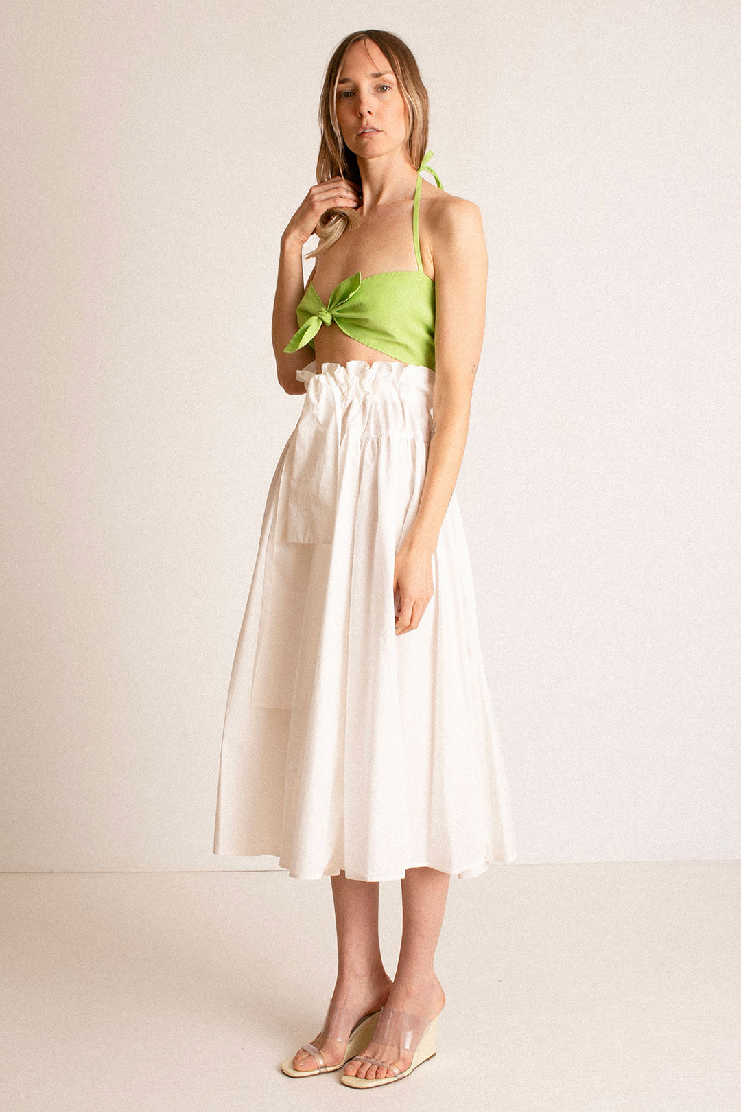 SALE 30% OFF - Maryam Nassir Zadeh - White Carlita Skirt – BONA DRAG