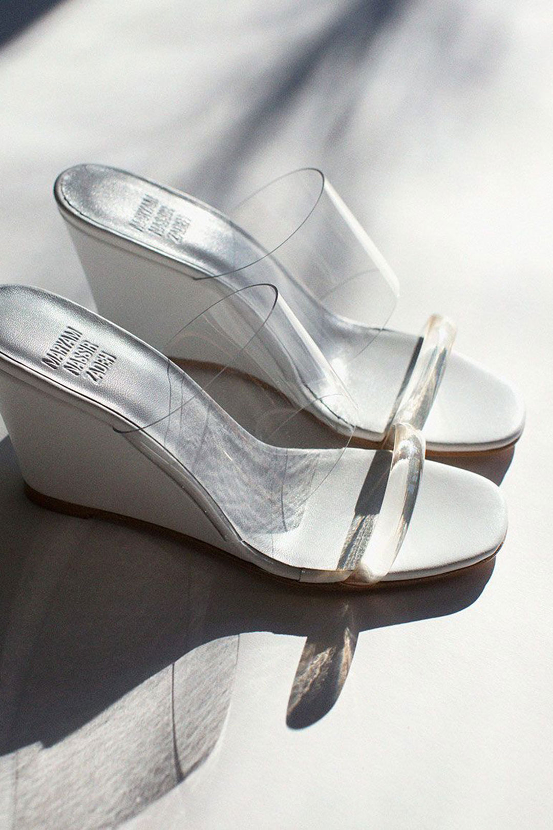 Maryam Nassir Zadeh - White Olympia Wedge – BONA DRAG