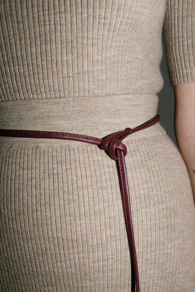 Burgundy Loop Belt