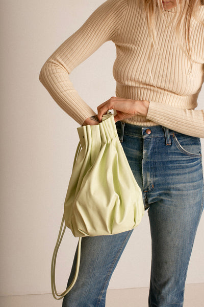 Mint Pleated Balloon Bag