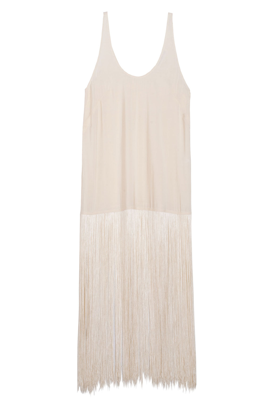 Ivory Tassel Slip Dress