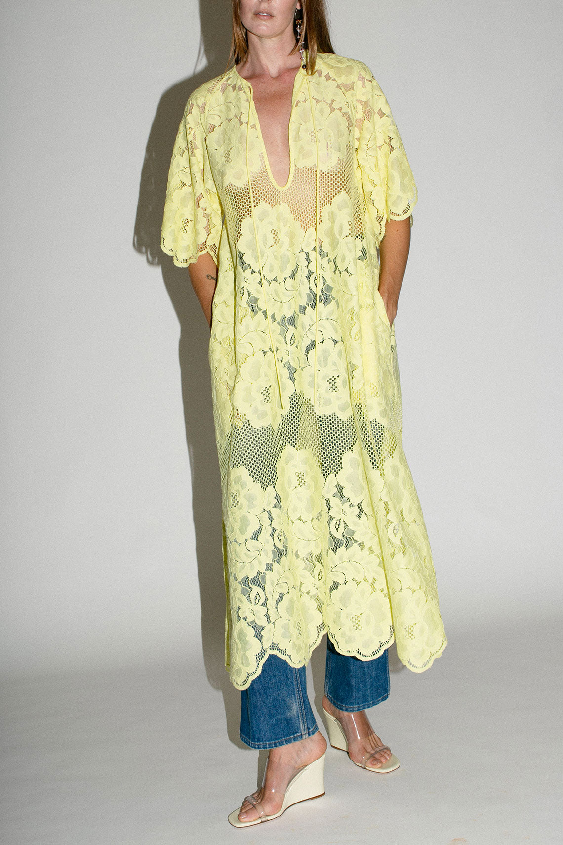 Mr. Larkin - Lemon Lola Lace Dress – BONA DRAG