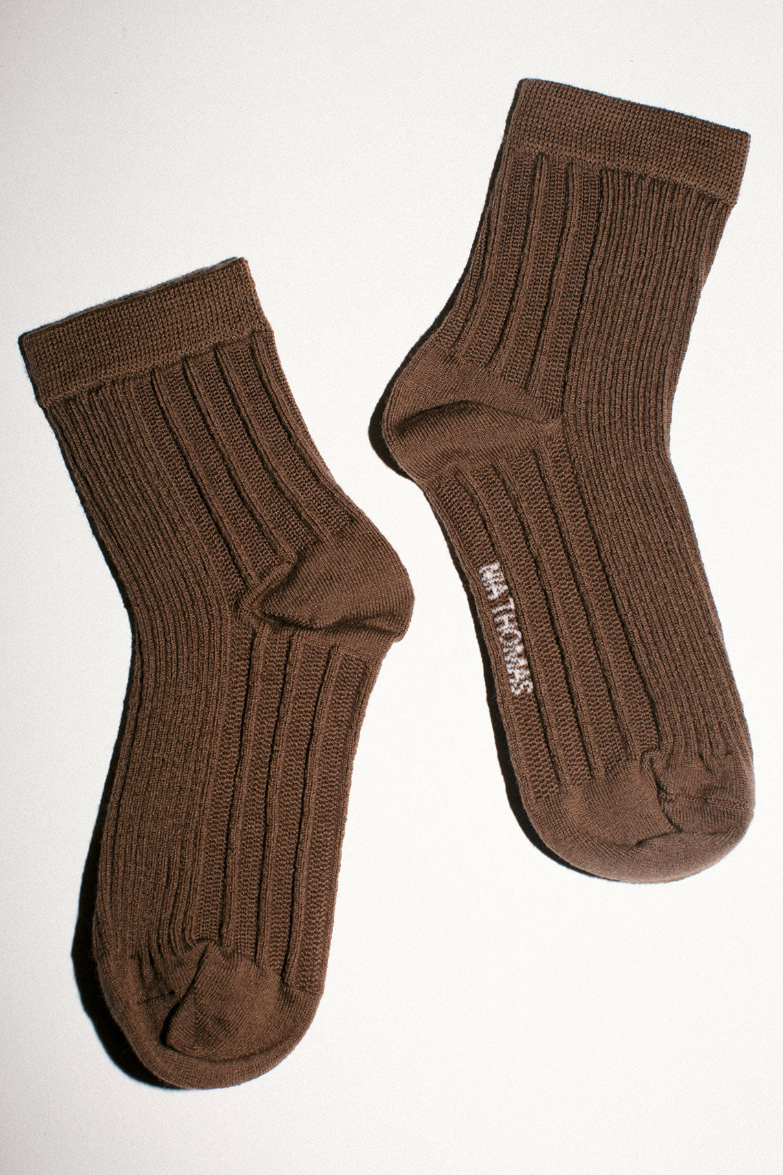 Cacao Rib Merino Wool Sock