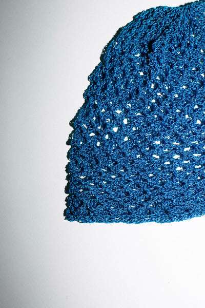 Teal Crochet Cap