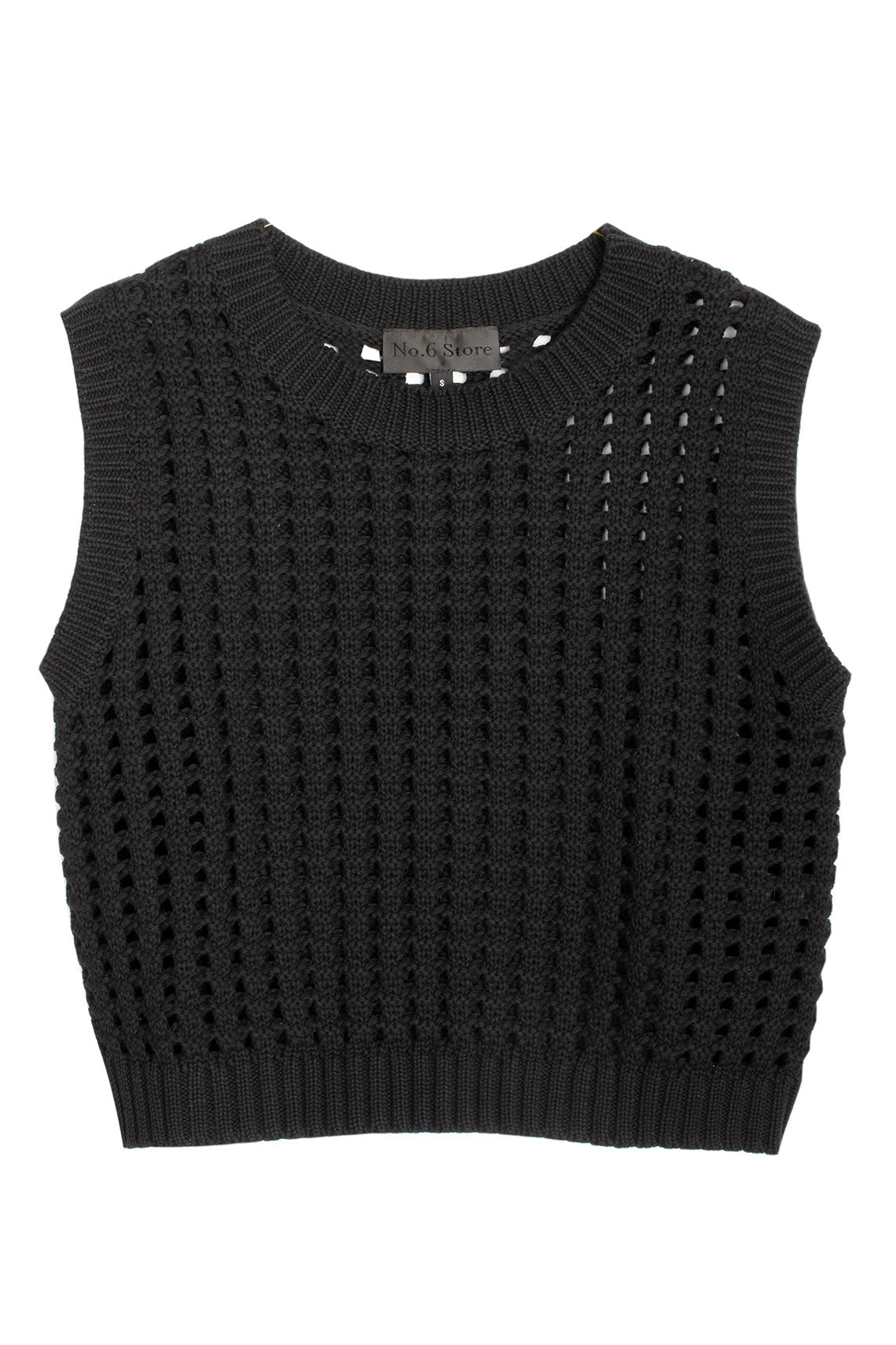 No.6 - Black Reed Knit Vest – BONA DRAG