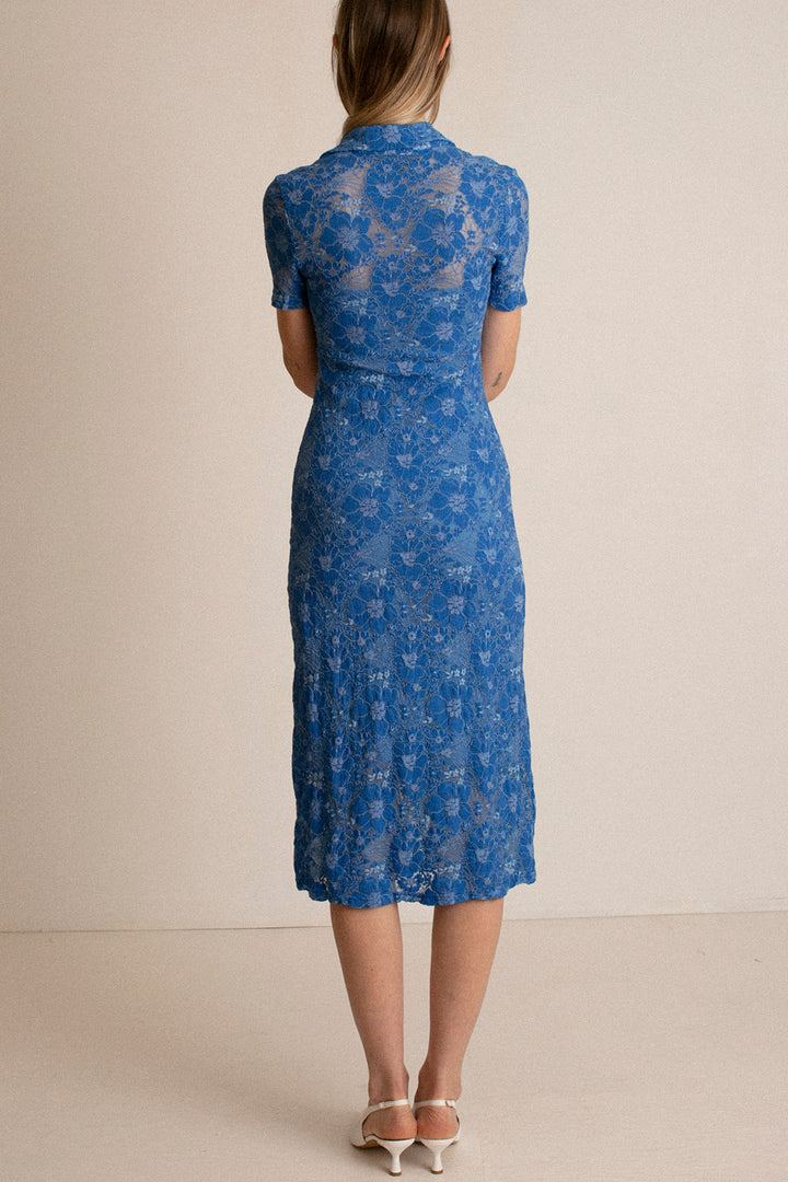 blue dress for baby girl Barely There Lace Dress Blue main image 1