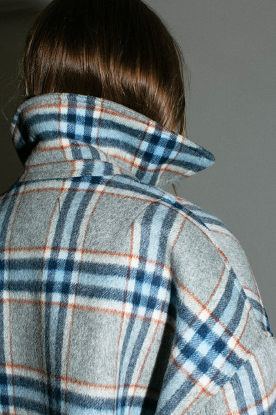 Blue & Rust Plaid Wicke Jacket