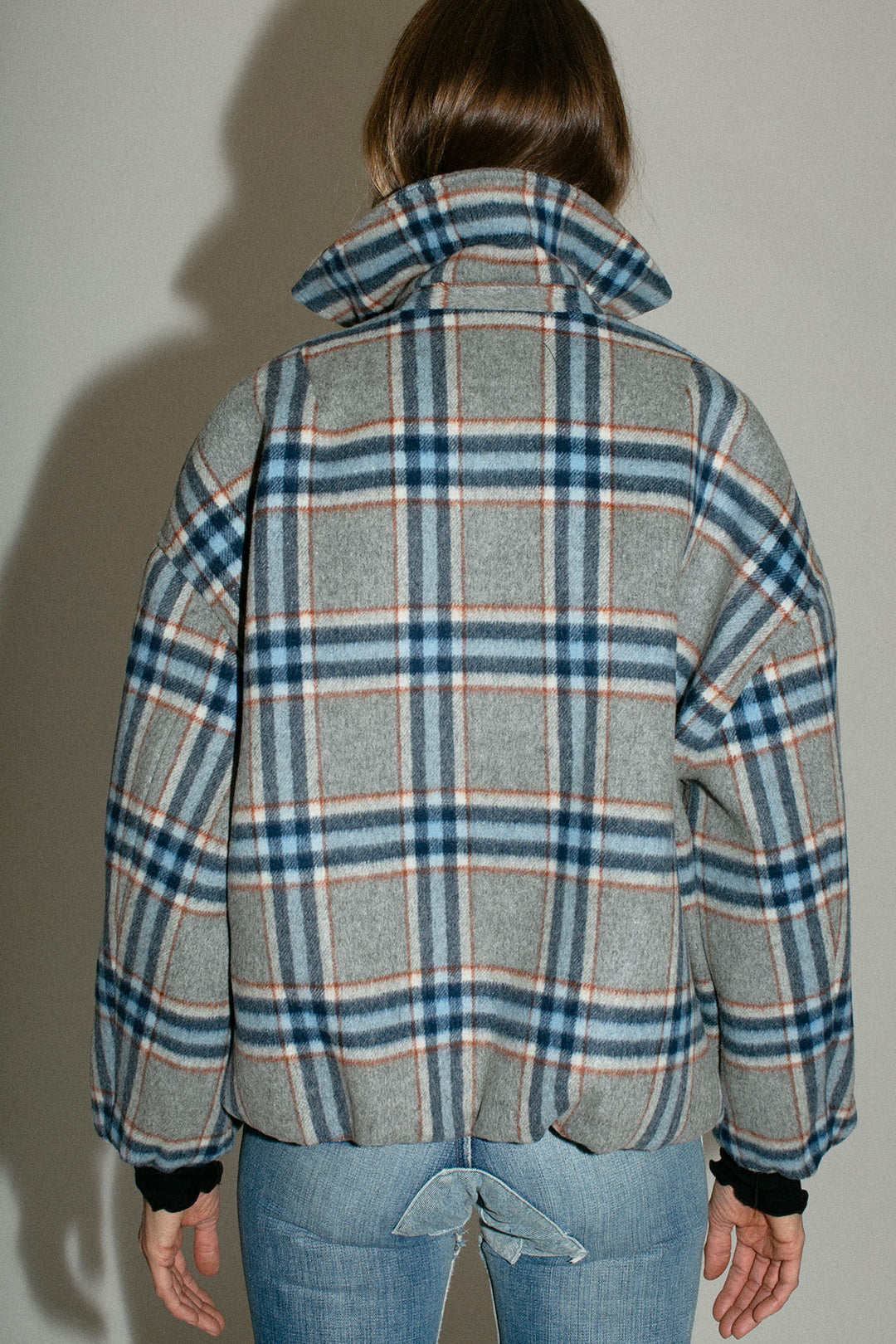 ジャケット・アウター NOT CONVENTIONAL blue plaid 2way blouson ジャケット・アウター NOT CONVENTIONAL blue plaid 2way blouson NOT