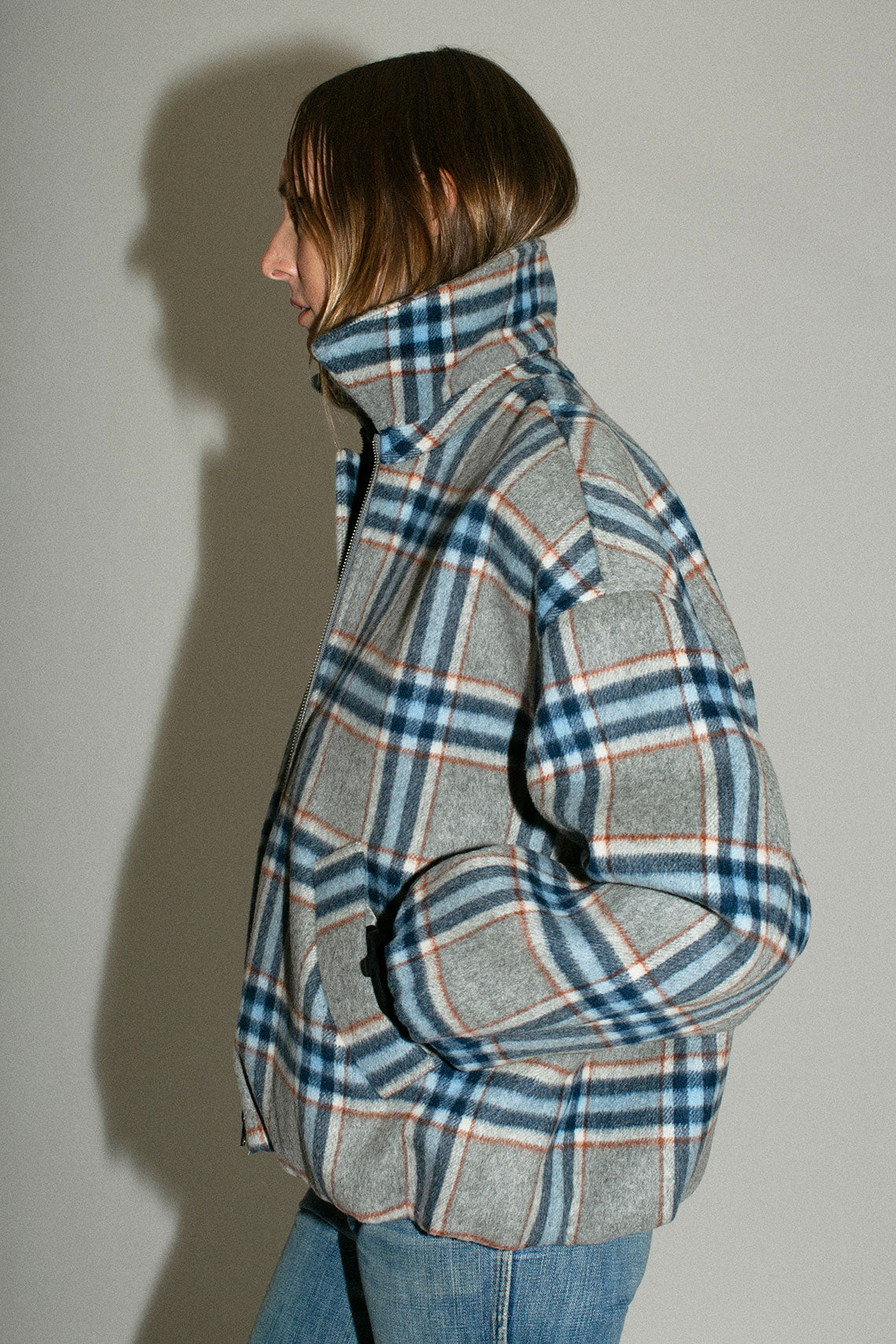 Blue & Rust Plaid Wicke Jacket