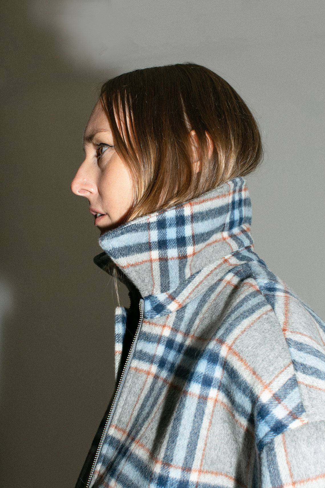 Blue & Rust Plaid Wicke Jacket