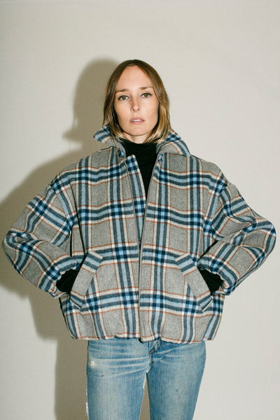 Blue & Rust Plaid Wicke Jacket