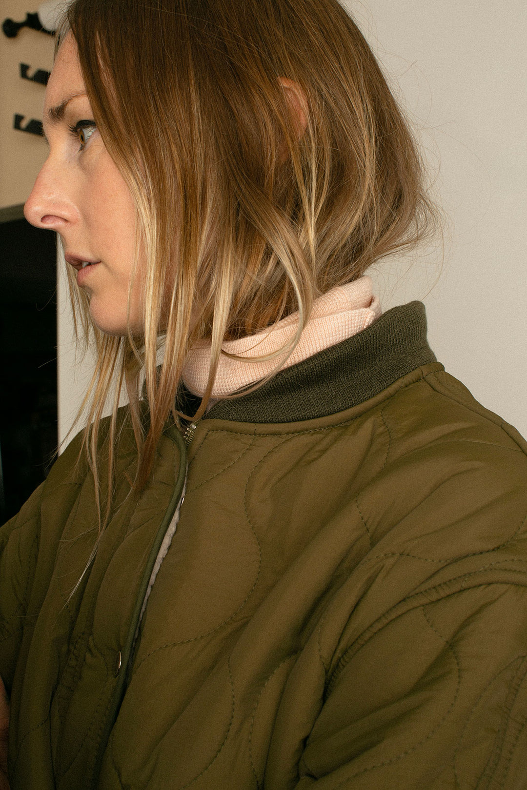 ジャケット・アウター digne collarless jacket coat mossgreen digne collarless jacket coat モスグリーン digne collarless