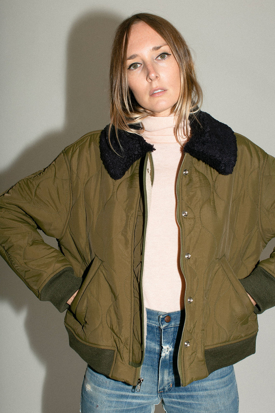 No.6 - Olive Landmark Jacket – BONA DRAG