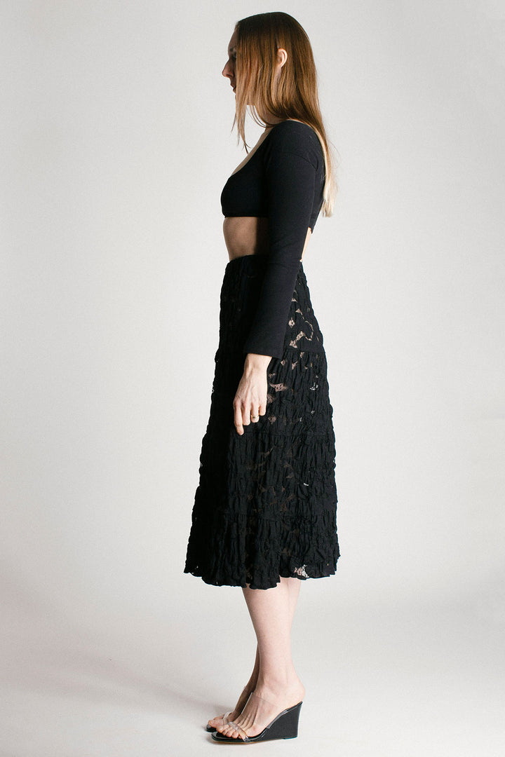 No.6 - Black Lace Keren Skirt – BONA DRAG