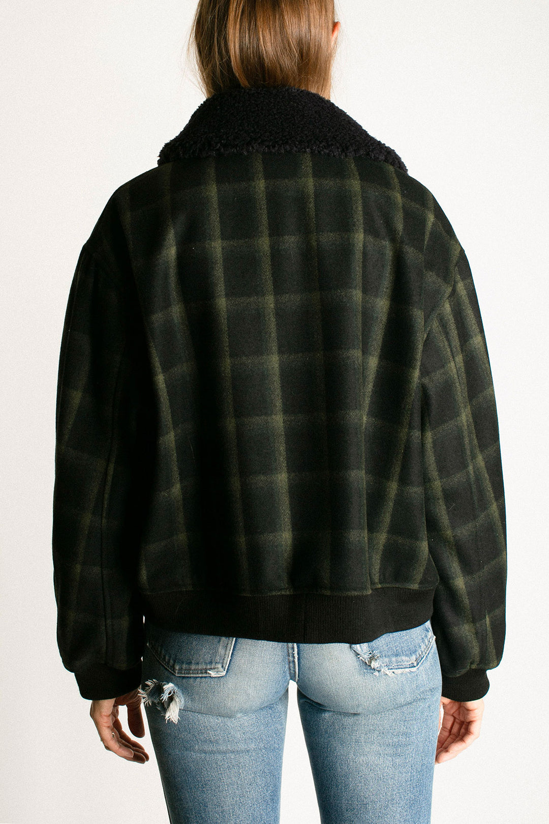 デカ目 M 80s 川久保オム Plaid wool no collar Jkt No.6 - Plaid Landmark Jacket – BONA DRAG