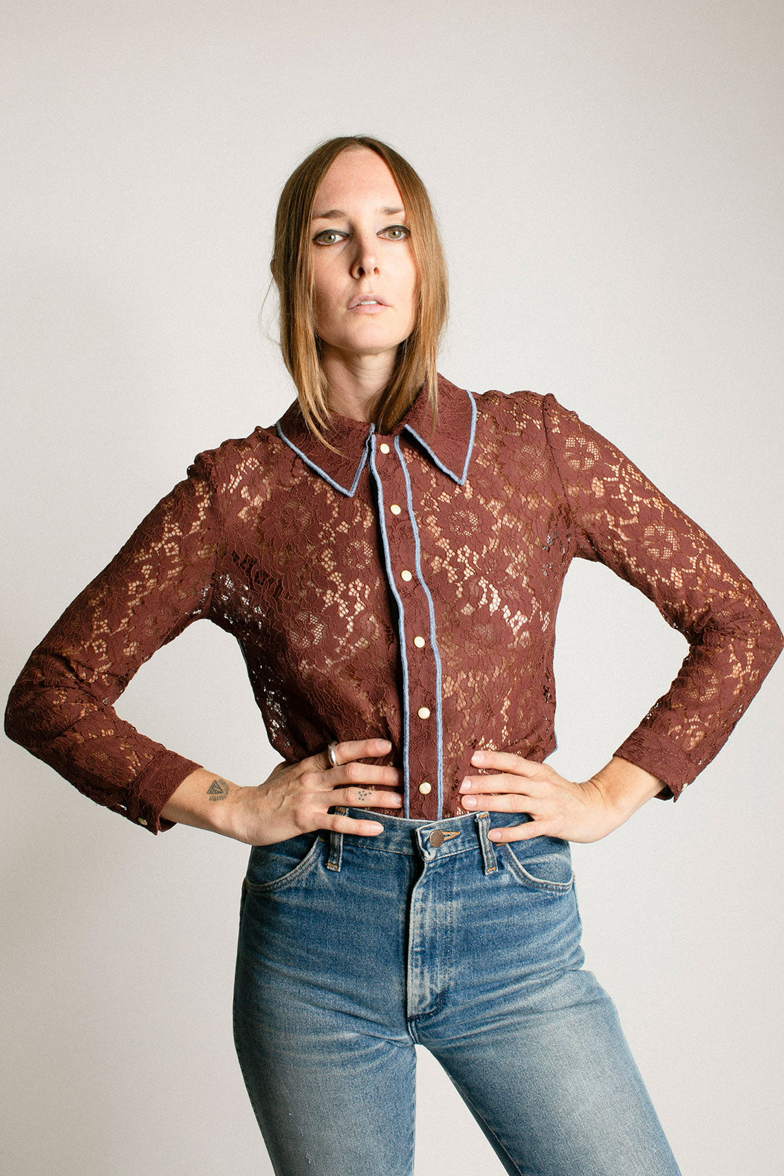 Chocolate Lace Anaise Top